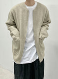 Cashmere Knit Zip-Up Cardigan