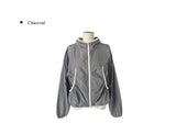 Pita Color Matching Shirring Windbreaker Hood Zip-Up
