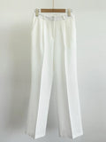 Hidel Linen Basic Pintuck Slacks