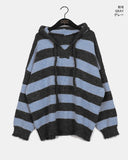 Bette Overfit Stripe Hood Knit