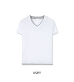 Ladies Layered V-Neck Short Sleeve T-Shirt