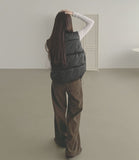 High-Neck Matte Padding Vest
