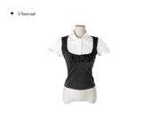 Mindum Fake Layered Shirring Bustier Puff Shirt