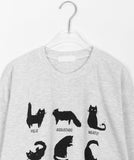 [unisex] Donay Cat Printing Over Short Sleeve Tee