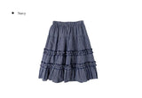 Roa Vintage Check Frill Tiered Midi Skirt