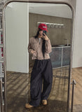 Diano raw balloon denim pants
