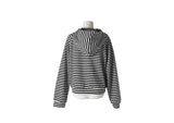 Board Stripe Color Matching Two-Way Hood Zip-Up