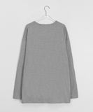 [unisex] Nokoi Round Over Slit Long Sleeve Tee