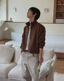 Kanji High-Neck Crop Cardigan
