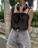 Tie Lace Layered Top Sleeveless