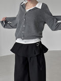 Bant Scarf Set Wool Knit Cardigan