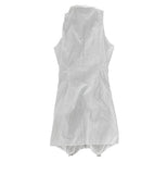 Shirring Zip Sleeveless Dress