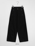 Benlu Rivet Cotton Wide Pants