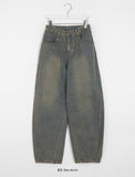 Coriku Washing Wide Balloon Denim Pants