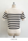 Hazel Stripe Puff Knit Cardigan