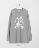 [unisex] Nitto Cat Printed Over Long Sleeve Tee