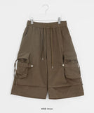 [unisex] Nahori Snap String Bermuda Banding Pants