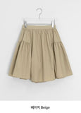 Galten shirring banding midi skirt