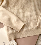 Lana Chiffon Rose Pearl Half-Turtleneck Knit