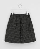 Homen Dot Padding Quilted Midi Skirt
