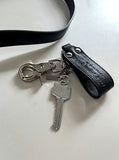 Real leather keyring