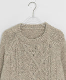 Huddick Boucle Cable Round Wool Knit