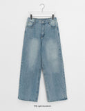 Kelponi Washed Denim Wide Pants