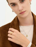 Etreve Silver Note Wave Necklace
