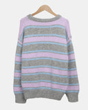 Levain Stripe Mix Round Knit