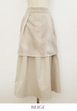 Nebel Banding Pintuck Flare Skirt