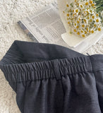 Scott Denim Pleated Banding Skirt [Belt set]