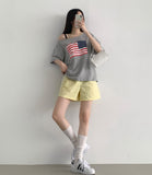 Two Side Line Rustling Full Banding Shorts
