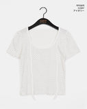 Hael Dot Puff Strap Short Sleeve T-Shirt