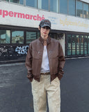 BOD High-neck Leather Jacket