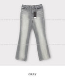Straight brush washed bootcut denim