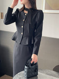 Coel Tie Peplum Blouse