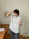 Cuman Summer Stripe Short Sleeve Shirt