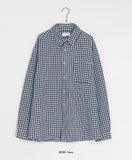 [unisex] Heibu Seersucker Over Check Shirt