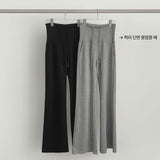Flowy Fold Low-Rise Bootcut Banding Pants