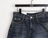 Delray Back Slit Wide Denim Pants