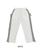 Color matching cross string nylon pants
