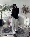 Sehen Curved Wide Cotton Pants