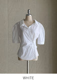 Oberlin Pin-Tuck Wrap Blouse