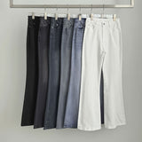-3kg Span Semi-Bootcut Long Denim Pants