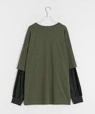 [unisex] Parked Layered Track Long Sleeve Tee