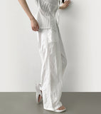 Rustling Cooling Two-Way Side Lace Track Banding Pants