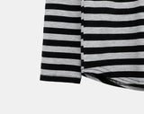 Juka Striped U-Neck Long Sleeve T-Shirt