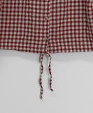 Kososo Check Hood Crop Shirt