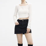Lana Brushed A-line Skirt
