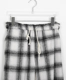 [unisex] Meld banding hairy check string pants